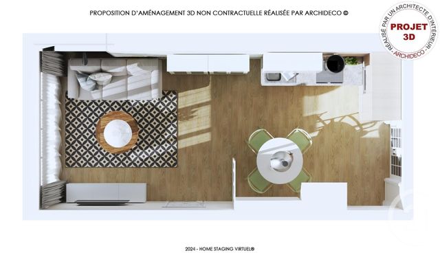 Appartement F2 à vendre - 2 pièces - 36.63 m2 - GRANVILLE - 50 - BASSE-NORMANDIE - Century 21 Royer Immo