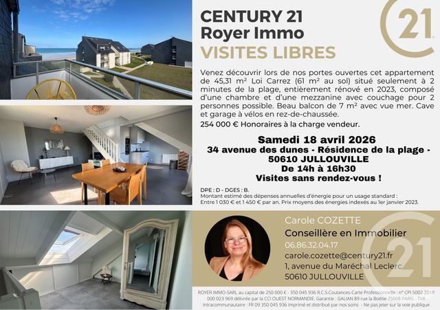 Appartement F3 à vendre JULLOUVILLE